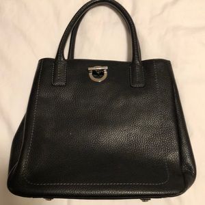 Lamarthe black leather handbag